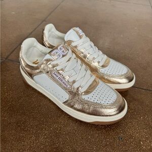 BRAND NEW Sam Edelman “Harper” Gold/White Sneakers